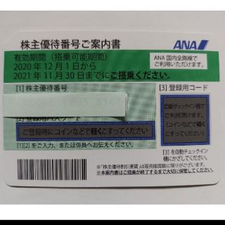 エーエヌエー(ゼンニッポンクウユ)(ANA(全日本空輸))のANA 全日空 株主優待券 2021/11/30まで有効(その他)