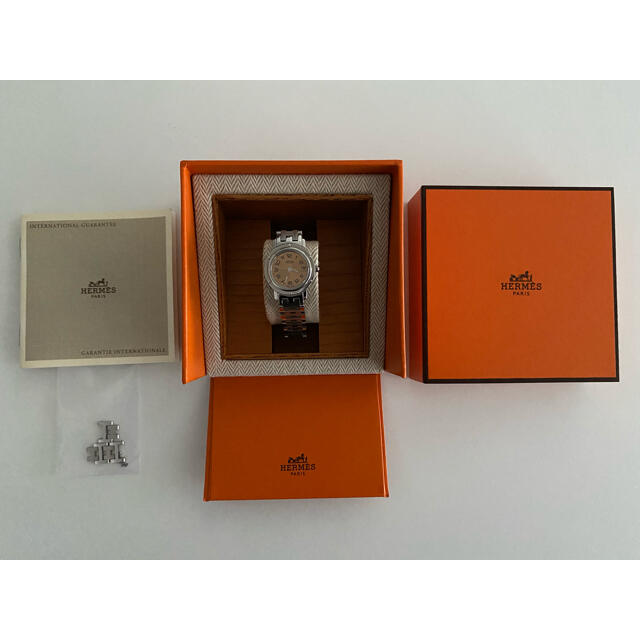 エルメス 時計 クリッパー ピンク文字盤 ⭐︎美品⭐︎ 即納特典付き