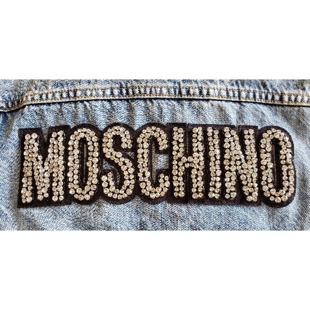 H&M(エイチアンドエム)のH&M×モスキーノ(MOSCHINO)　コラボ　デニムジャケット レディースのジャケット/アウター(Gジャン/デニムジャケット)の商品写真