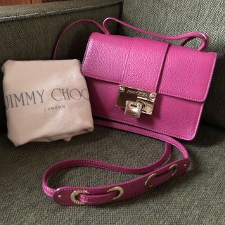 2022公式店舗 JIMMY CHOO ピンク ショルダーバッグ XB REBEL ジミー