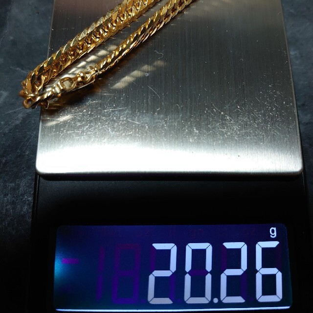 送料無料 18金 喜平ブレスレット 6面ダブル 20g 18cm ブレスレット