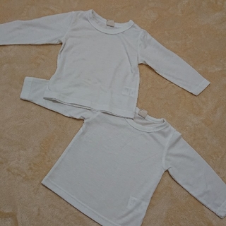 スキップランド(Skip Land)の長袖Tシャツ 2枚セット 80 ホワイト(Ｔシャツ)