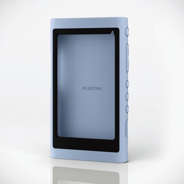 ELECOM(エレコム)のSONYウォークマンNW-A50,40,30シリーズ用シリコンケース ブルー スマホ/家電/カメラのオーディオ機器(ポータブルプレーヤー)の商品写真