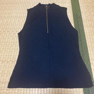 ザラ(ZARA)の【値下げ】ZARA トップス 袖なし 夏 ブラック(カットソー(半袖/袖なし))