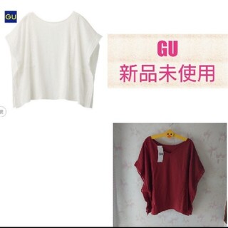 ジーユー(GU)の新品未使用タグ付き GU ジーユー 2wayレースコンビT(Tシャツ(半袖/袖なし))