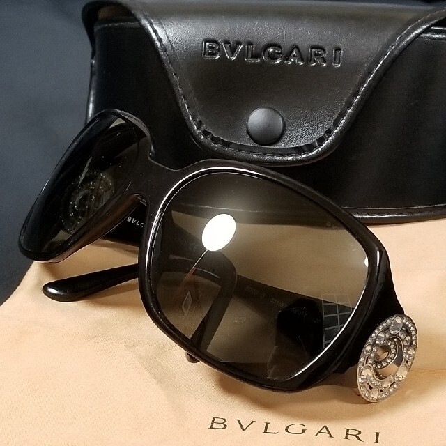 【未使用】BVLGARI サングラス ブラック スワロフスキーファッション小物