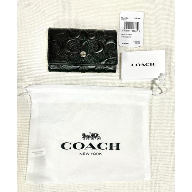 COACH(コーチ)の確実本物 新品未使用 COACH コーチ キーケース メンズ  ブラック 黒 メンズのファッション小物(キーケース)の商品写真