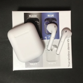 アイフォーン(iPhone)のワイヤレスイヤホン iPhone イヤホン Bluetooth i12(ヘッドフォン/イヤフォン)