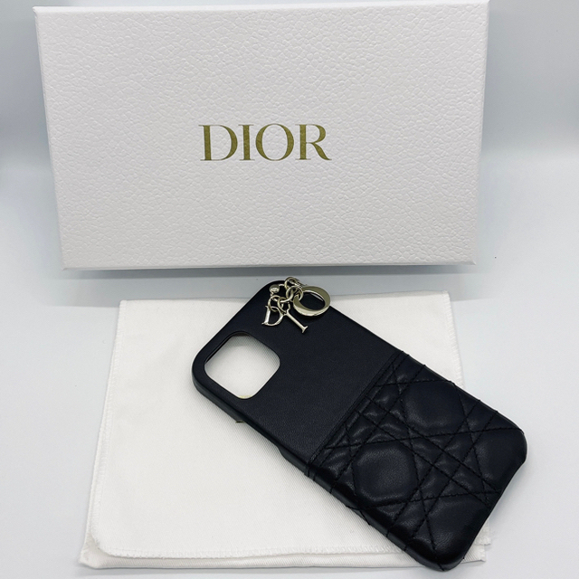 Dior(ディオール)のLADY DIOR IPHONE 12PROMax ケース  新品 ブラック スマホ/家電/カメラのスマホアクセサリー(iPhoneケース)の商品写真