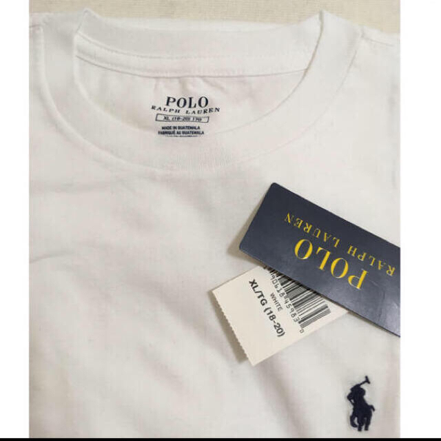 POLO RALPH LAUREN(ポロラルフローレン)の新品値札付きPOLOラルフローレン の半袖Ｔシャツ ホワイト男女兼用 メンズのトップス(Tシャツ/カットソー(半袖/袖なし))の商品写真