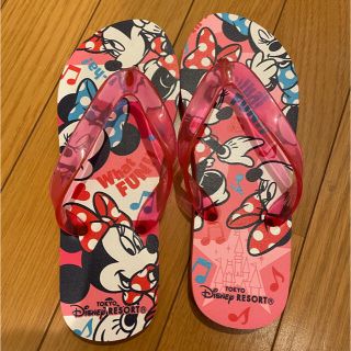 ディズニー(Disney)のミニーマウス ビーチサンダル 23センチ 【美品】(ビーチサンダル)