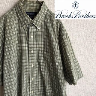 ブルックスブラザース(Brooks Brothers)のBrooks Brothers ボタンダウン　半袖　チェック　シャツ　Lサイズ(シャツ)