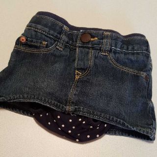 ベビーギャップ(babyGAP)のおむつカバーつき　デニムスカート　6-12M(スカート)