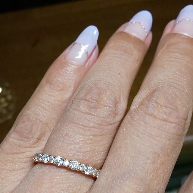 カトンテール様ご専用　1ctダイヤモンドK18pgエタニティリング レディースのアクセサリー(リング(指輪))の商品写真