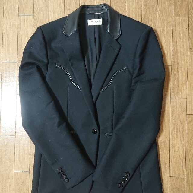 国内正規品 saint laurent paris サンローラン 襟レザー 48のサムネイル