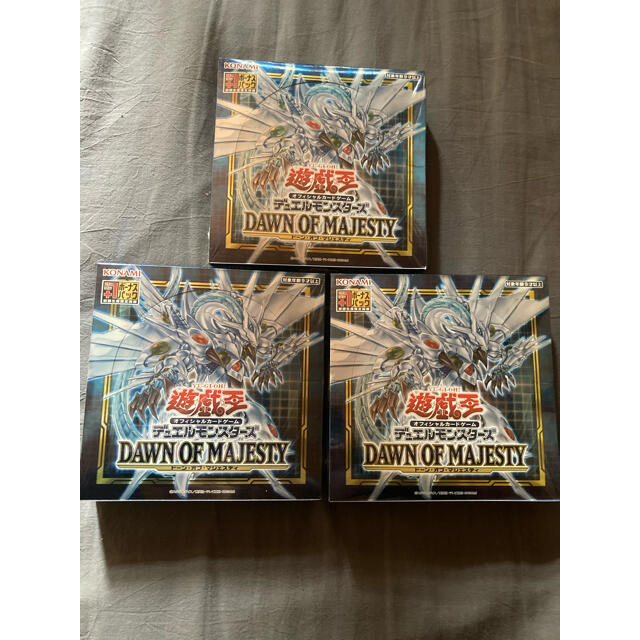 遊戯王(ユウギオウ)の遊戯王  DAWN OF MAJESTY  3BOX エンタメ/ホビーのトレーディングカード(Box/デッキ/パック)の商品写真