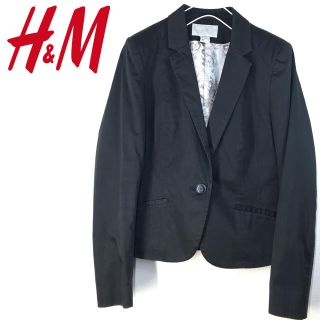 エイチアンドエム(H&M)のH&M テーラードジャケット 花柄 スーツ レディース 1つボタン(テーラードジャケット)