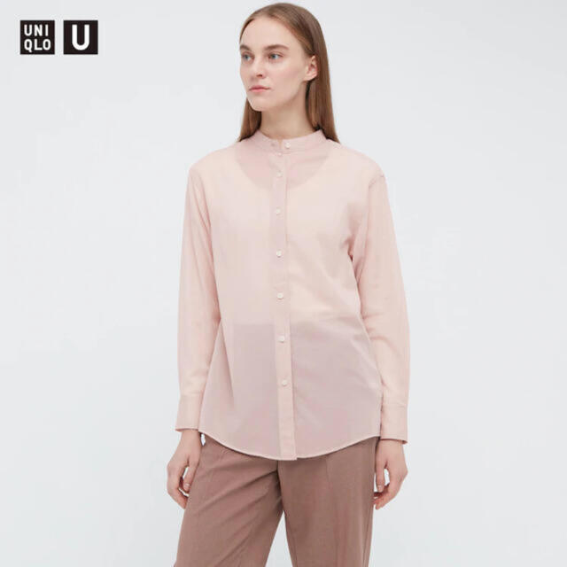 UNIQLO(ユニクロ)のシアーバンドカラーシャツ　タグ付き レディースのトップス(シャツ/ブラウス(長袖/七分))の商品写真