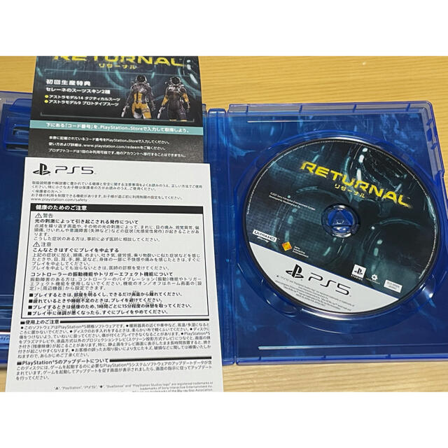 PlayStation(プレイステーション)の【初回生産特典未使用】Returnal（リターナル） PS5 エンタメ/ホビーのゲームソフト/ゲーム機本体(家庭用ゲームソフト)の商品写真