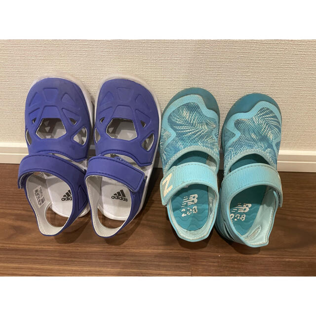 New Balance(ニューバランス)の夏靴　子供18cm 2足 キッズ/ベビー/マタニティのキッズ靴/シューズ(15cm~)(スニーカー)の商品写真