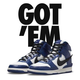 ナイキ(NIKE)のAMBUSH×NIKE DUNK HIGH “DEEP ROYAL” (スニーカー)