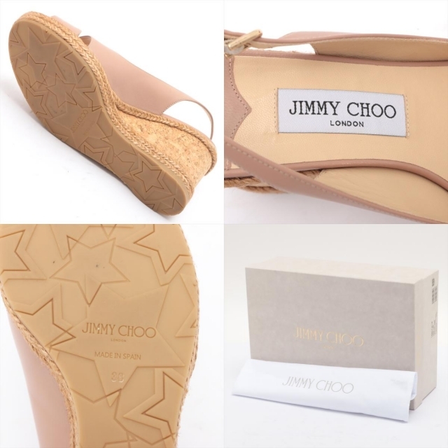 JIMMY CHOO(ジミーチュウ)のジミーチュウ  レザー 38 ピンク レディース その他靴 レディースの靴/シューズ(その他)の商品写真