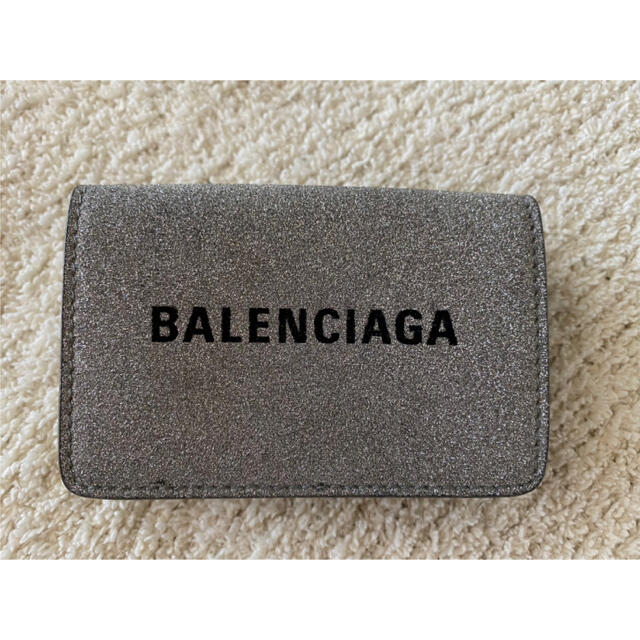 Balenciaga(バレンシアガ)の【確実正規品】BALENCIAGA★GLITTER★ミニ財布★シルバー メンズのファッション小物(折り財布)の商品写真