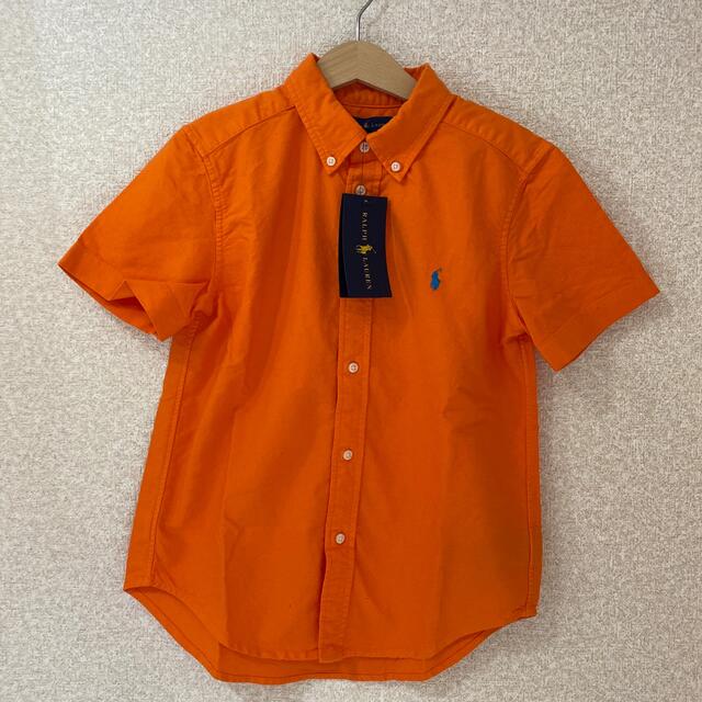 Ralph Lauren(ラルフローレン)のラルフローレン　オレンジブラウス　130cm 新品タグ付き キッズ/ベビー/マタニティのキッズ服男の子用(90cm~)(ブラウス)の商品写真