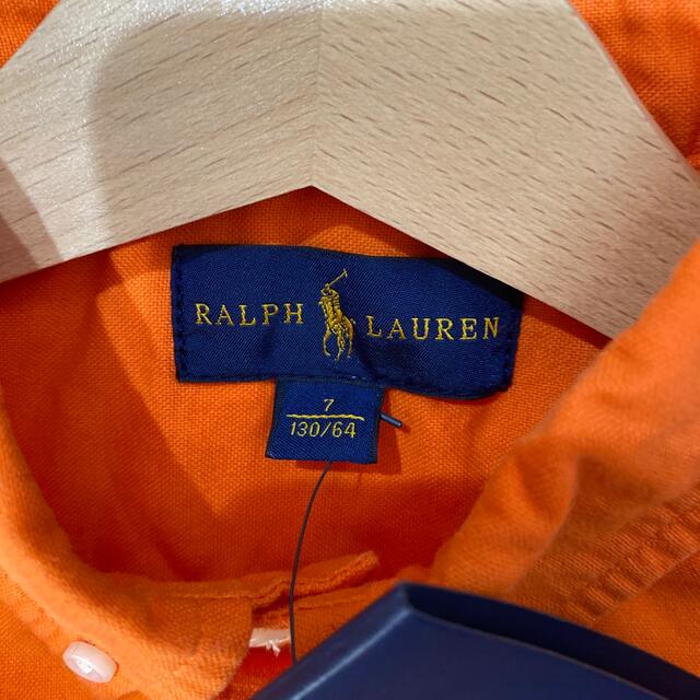 Ralph Lauren(ラルフローレン)のラルフローレン　オレンジブラウス　130cm 新品タグ付き キッズ/ベビー/マタニティのキッズ服男の子用(90cm~)(ブラウス)の商品写真