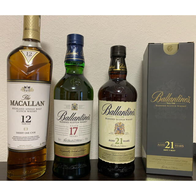 バランタイン21年　17年　マッカラン12年