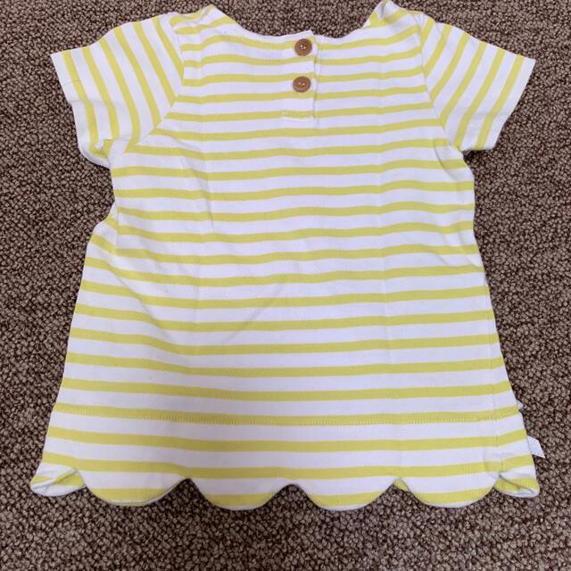 しまむら(シマムラ)のボーダーTシャツ　100cm 2枚セット キッズ/ベビー/マタニティのキッズ服女の子用(90cm~)(Tシャツ/カットソー)の商品写真