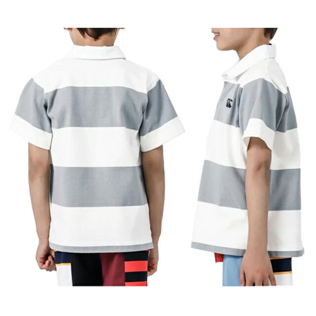 CANTERBURY(カンタベリー)のカンタベリー　ラガーシャツ　ボーダーポロシャツ キッズ/ベビー/マタニティのキッズ服男の子用(90cm~)(Tシャツ/カットソー)の商品写真