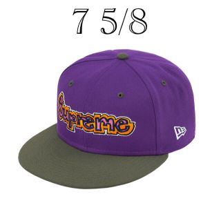 supreme gonz logo NEW ERA purple 7 5/8 - キャップ