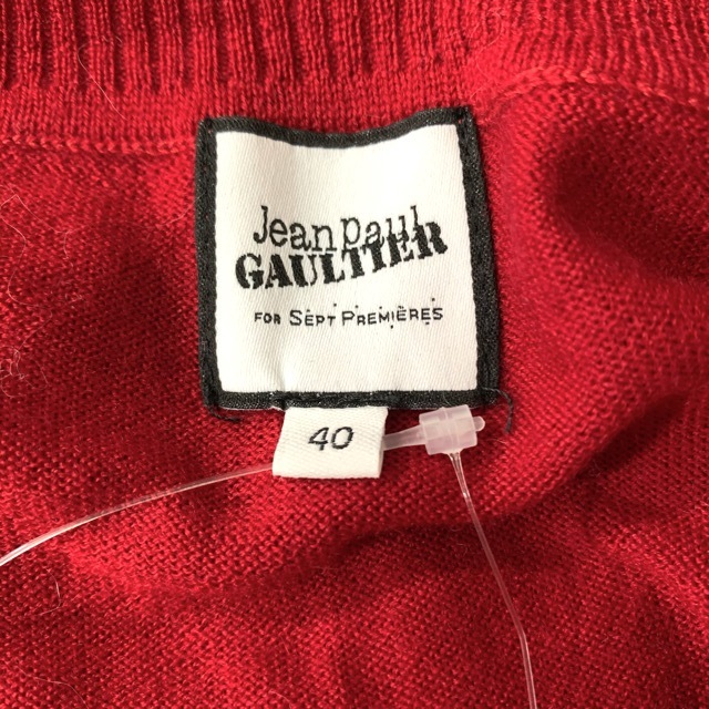 Jean-Paul GAULTIER(ジャンポールゴルチエ)のゴルチエ サイズ40 M レディース - レッド レディースのトップス(ニット/セーター)の商品写真