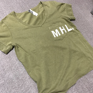 マーガレットハウエル(MARGARET HOWELL)のMHL Tシャツ M レディース　緑(Tシャツ(半袖/袖なし))