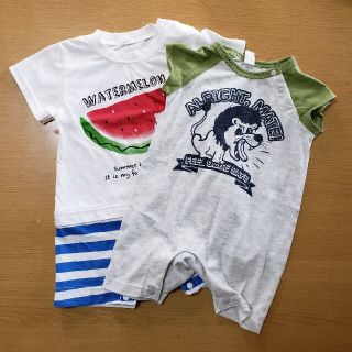 60-70　セット売り　男の子ロンパース　半袖(ロンパース)