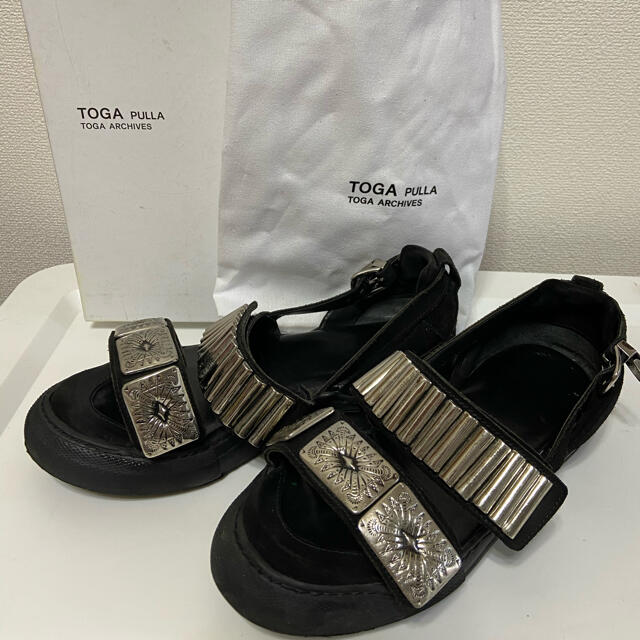 希少toga pullaトーガプルラ ブラウンサンダル 美品