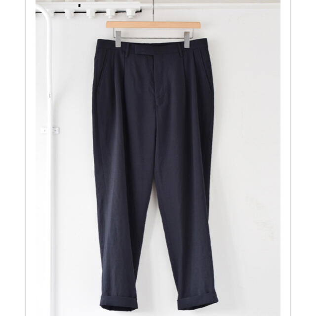 COMOLI 21ss ウール2タックパンツ ネイビー サイズ2 新品・未使用NAVYサイズ