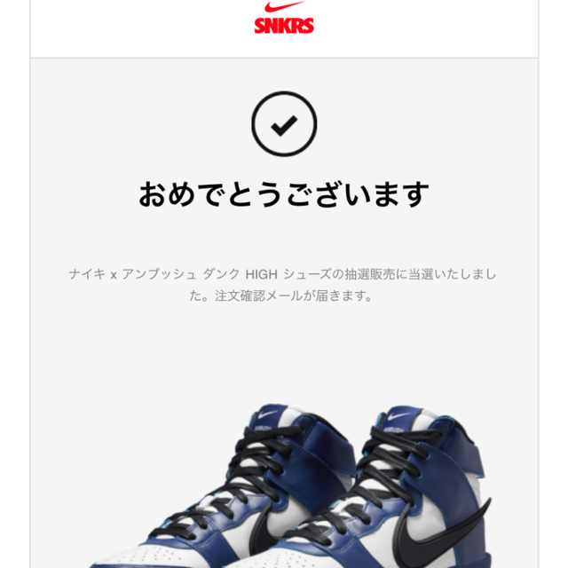 NIKE(ナイキ)のNIKE DUNK HIGH AMBUSH メンズの靴/シューズ(スニーカー)の商品写真