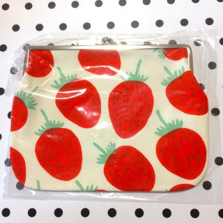 マリメッコ(marimekko)の♡マリメッコ マンシッカ がま口 ポーチ いちご 小物入れ marimekko (ポーチ)