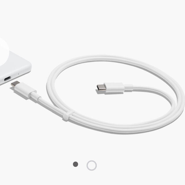 Google(グーグル)のGoogle純正品 USB-C - タイプC ケーブル　充電器 スマホ/家電/カメラのスマートフォン/携帯電話(バッテリー/充電器)の商品写真