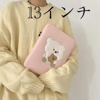バムトリー新品未使用♡韓国雑貨 バムトリー くま タブレットケース・13inch(iPadケース)