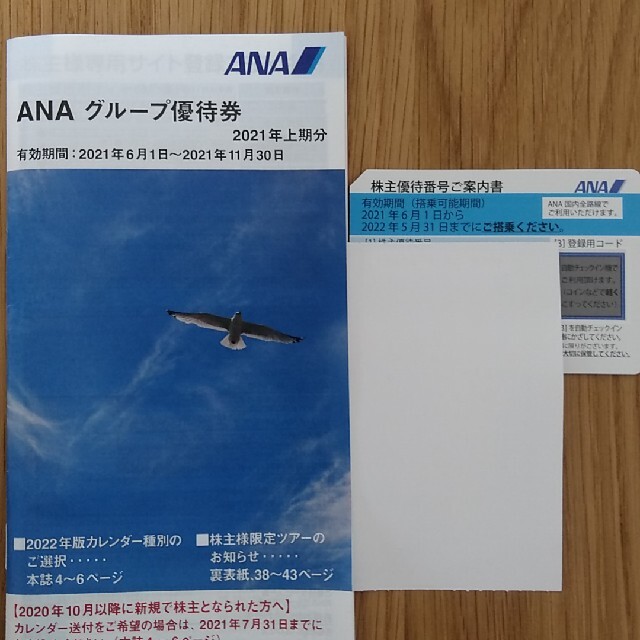 ANA(全日本空輸)(エーエヌエー(ゼンニッポンクウユ))の株主優待券ANA　2021.6/1～2022.5/31　割引券＆グループ優待券 チケットの優待券/割引券(その他)の商品写真