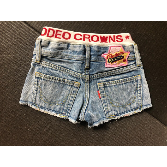 RODEO CROWNS(ロデオクラウンズ)のロデオクラウンズ　デニムショートパンツ キッズ/ベビー/マタニティのキッズ服女の子用(90cm~)(パンツ/スパッツ)の商品写真