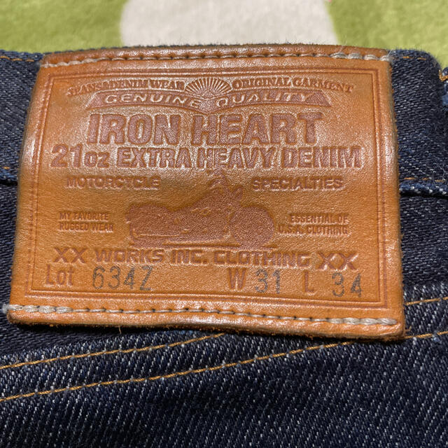 【濃紺・美品】IRON HEART 21oz EXTRA HEAVY DENIM メンズのパンツ(デニム/ジーンズ)の商品写真