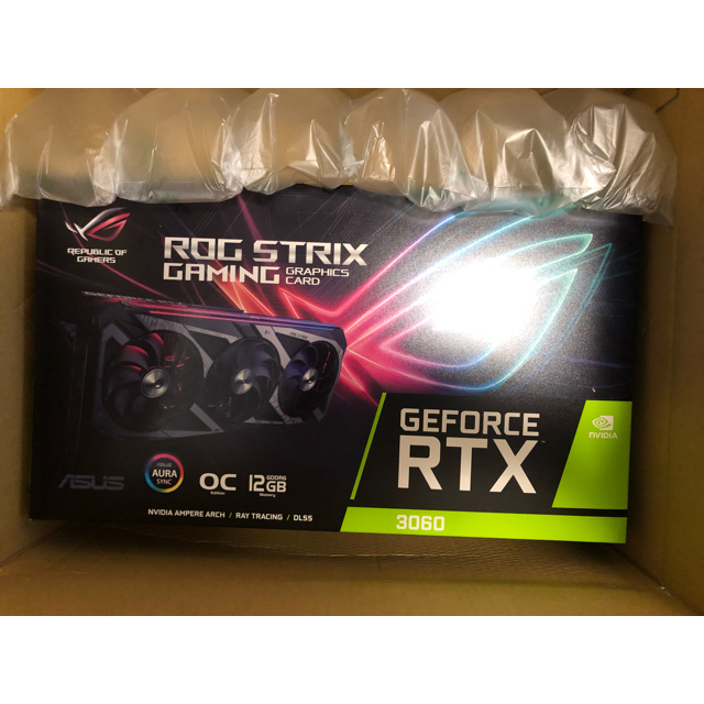 ASUS(エイスース)のASUS ROG-STRIX-RTX3060-O12G-GAMING スマホ/家電/カメラのPC/タブレット(PCパーツ)の商品写真