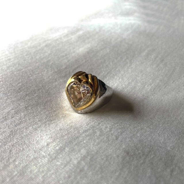 ୨୧ Vintage rétro Heart Crystal Ring レディースのアクセサリー(リング(指輪))の商品写真