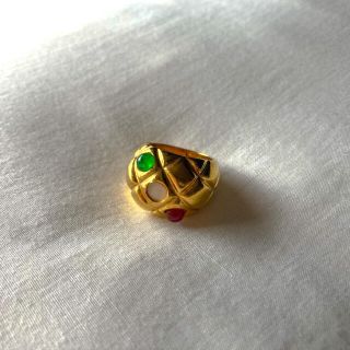 グリモワール(Grimoire)の୨୧ Vintage rétro Crystal Three Ring(リング(指輪))