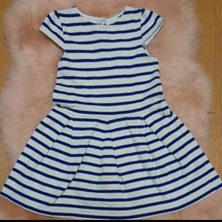 プチバトー(PETIT BATEAU)のプチバトー  ボーダーワンピース  4ans (100cm)(ワンピース)