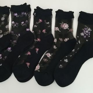 アナスイ(ANNA SUI)の☆シースルー靴下☆5点セット　アレンジOK(ソックス)